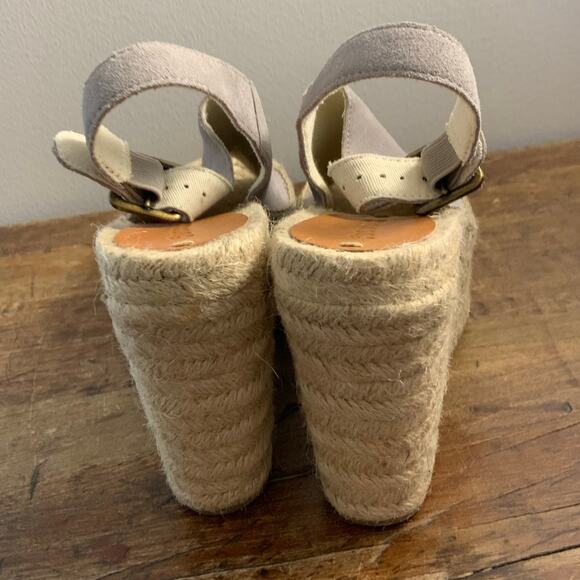 Anthropologie x Soludos Womens Seville Platform‎ Espadrille Sandals Gray 6.5 - Picture 4 of 10